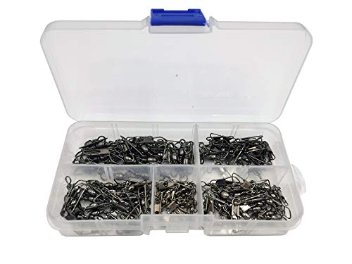 WOWGADGET Premium Angelwirbelset 125 TLG. Sortiment. Snaps BZW. Karabiner Wirbel in fünf verschiedenen Größen mit…