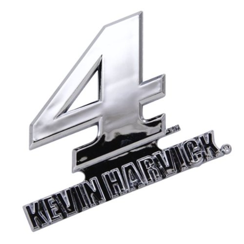 Kevin Harvick #4 Silver Chrome Colored Auto Emblem Decal Nascar Racing