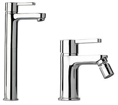 Grupo Monomando Lavabo con alargador Corner, desagüe 1