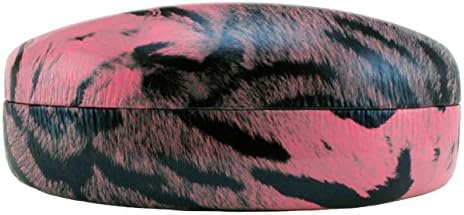 Homvare Extra Large Protective Hard Carrying Case for All Sunglasses, Pink Zebra SC006 Classic Finish Clamshell