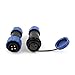 uxcell Pair Waterproof Aviation Cable Connector + Socket SD20-4 4 Pin IP68