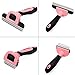 BIBTIM 2-In-1 Deshedding Tool Professional Pet Grooming Brush Kit Best Dog and Cat Hair Shedding Comb, Pink