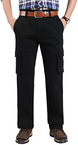 Beuniclo Cargo Pants for Male 95% Cotton Multi Pocket Work Pants 6 Pockets Daily Work Trousers (31, Dark-Blue)
