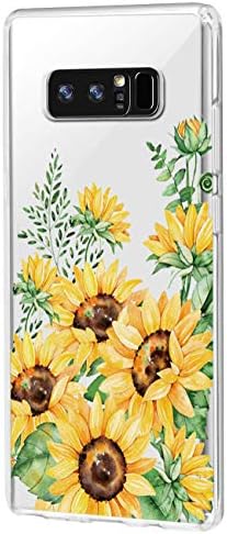 Samsung Galaxy Note 8 Case, TPU Silicon Flexible Slim Fit Soft Clear Edge Cute for Women Girl Bumper Flower Floral Shock Absorber Anti-Scratch Case For Samsung Galaxy Note 8
