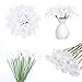 Bomarolan Calla Lily Artificial Flowers Real Touch Bridal Wedding Bouquet Latexs for Birthday Party Home Décor Pack of 24 (White)