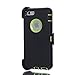 iPhone 6 Plus Case, iPhone 6S Plus Case [HEAVY DUTY] Built-in Screen Protector Tough 4 in1 Rugged Shorkproof Cover [With Kickstand] for Apple iPhone 6/6S Plus (Black/Green)