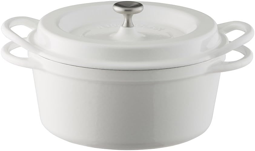 Amazon バーミキュラ オーブンポットラウンド 18cm 無水 ホーロー鍋 専用レシピブック付 パールホワイト Konayuki 粉雪 Wh 両手鍋 オンライン通販