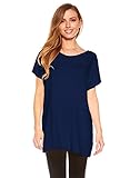 Women's Tunic Top Long Length with Loose Fit, Short Kimono Sleeve, By Red Hanger