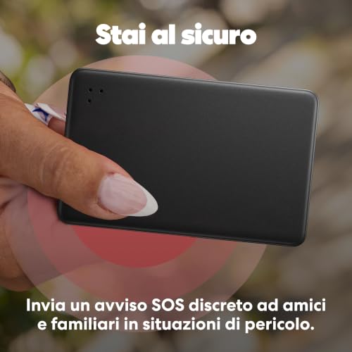 Tile Slim - Localizzatore e tracker Bluetooth per portafogli, etichette di bagagli, passaporti e altro. Compatibile con iOS e Android. Trova telefono. Pacchetto da 1 (Nero)