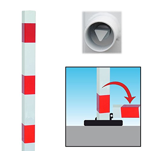 BAUER - Absperrpfosten 70x70mm, eckig, Überflur 900mm