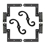 Shutter Hardware Hinges and Pintels Siding Mount (4) + Shutter Dogs S Hooks (2)