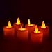 Pack of 6 Realistic Wick LED Flameless Candles Flickering by wind Super Realistic and Lifelike amber lights with 6 Batteries Included FREE!