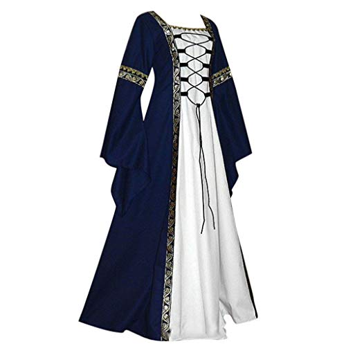 princess polly baby blue dress Verified Supplier Medieval Dress Blue Lace-Up Medieval Princess Style