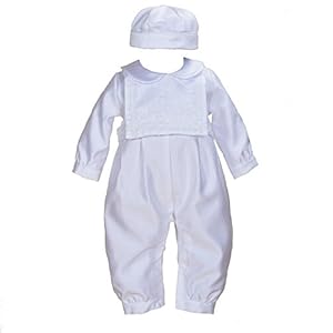 Cinda Baby jongens satijn doopset met hoed en slabbetje