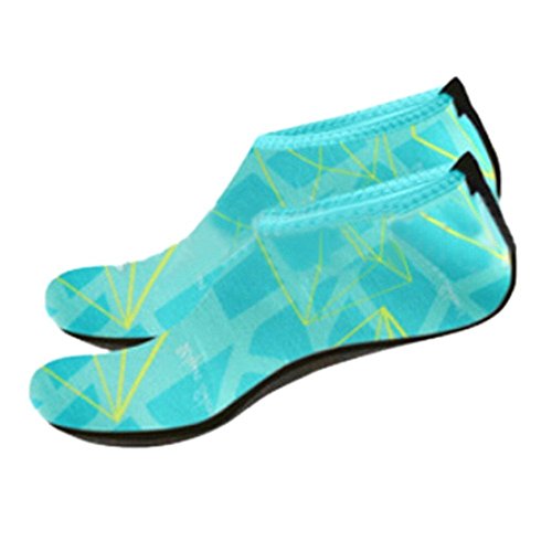 Coohole Hot Sale ! Men Women Outdoor Water Sport Diving Swim Socks Yoga Socks Soft Beach Shoes Exercises (Blue, XXXL)
