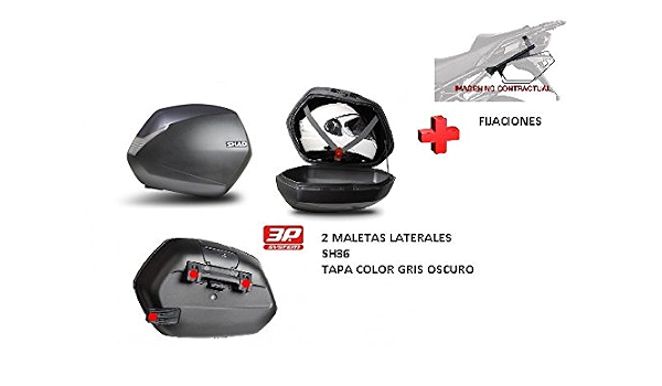 Kit SHAD fijacion + Maletas Laterales Tapa Gris os SH36 KYMCO AK 550 (2017)  : Amazon.es: Coche y moto