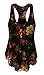 Uncinba Women's Plus Size Sleeveless Floral Chiffon Vest Tank Racerback Tops