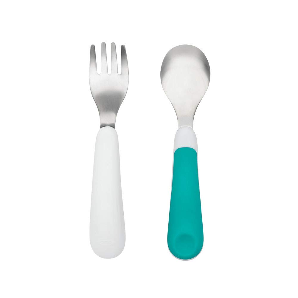 OXO Tot Fork And Spoon Set - Teal