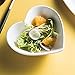 BigNoseDeer Super Cute heart shape Ceramic Sauce Dish,Mini Side Seasoning Dish,Condiment Dishes/Sushi Soy Dipping Bowl,Snack Serving Dishes,Love Porcelain Small Saucer Set(Set of 4) (3.38inch)