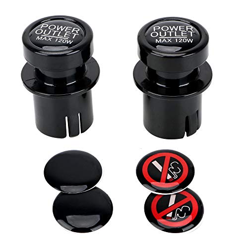 BreaDeep Cigarette Lighter Socket Cover Cap 2 Pack, Universal Waterproof Dustproof Plug for Car Power Outlet - Necessary Car Accessory to Prevent Children from Electric Shock