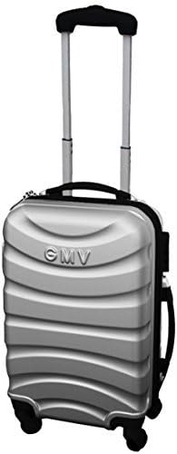 Hard Shell ABS 4 wheel Spinner Lightweight Hand Luggage Cabin Travel Trolley (SILVER)