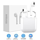 Wireless Earbuds, CASECUBE TWS Mini Wireless Earphone Bluetooth Wireless Headphones with Charging Case Sports Business Headsets In-ear Earphones with Microphone for iPhone Android (white)