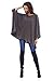 AX Paris Women's Ribbed Batwing Poncho