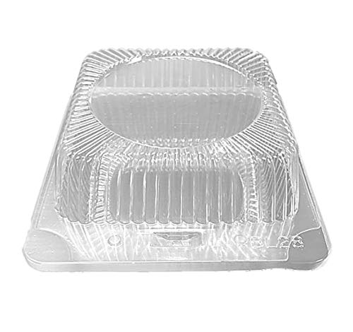 40 Clear Plastic Clamshell Containers Hinged Lid Square 5 1/4 x 5 1/4 x 2 3/4" Disposable Take Out Deli Sandwich Salad Container Holders