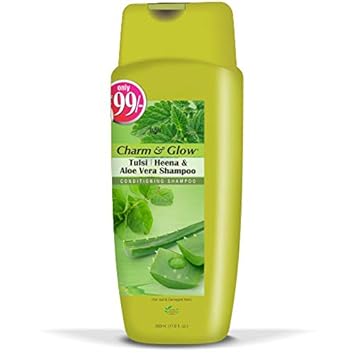 Charm & Glow Tulsi, Heena and Aloe Vera Shampoo 350ml