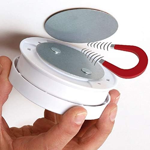 UNITEC Magnetic Holder for Smoke Detectors Fire Alarms, Smoke Alarm, Round, 70 mm Diameter, Extremely Strong Magnet - Image 3