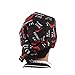 Tinksky Fashion Cutlery Style Chefs Hat Kitchen Catering Skull Cap Ribbon Cap Turban (Black+White)