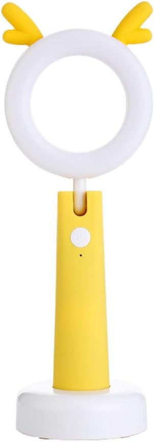 Desk Lamp Eyes Caring - LED Night Light for Kids USB Charging Table Lamps for Study, 3 Color Modes Dimmable 90°Adjustable Head for Reading, Bedroom, Office, Studio, Outdoors Yellow (Tomotogogo)
