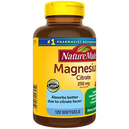Nature Made Magnesium Citrate 250 mg, Dietary Supplement for Muscle