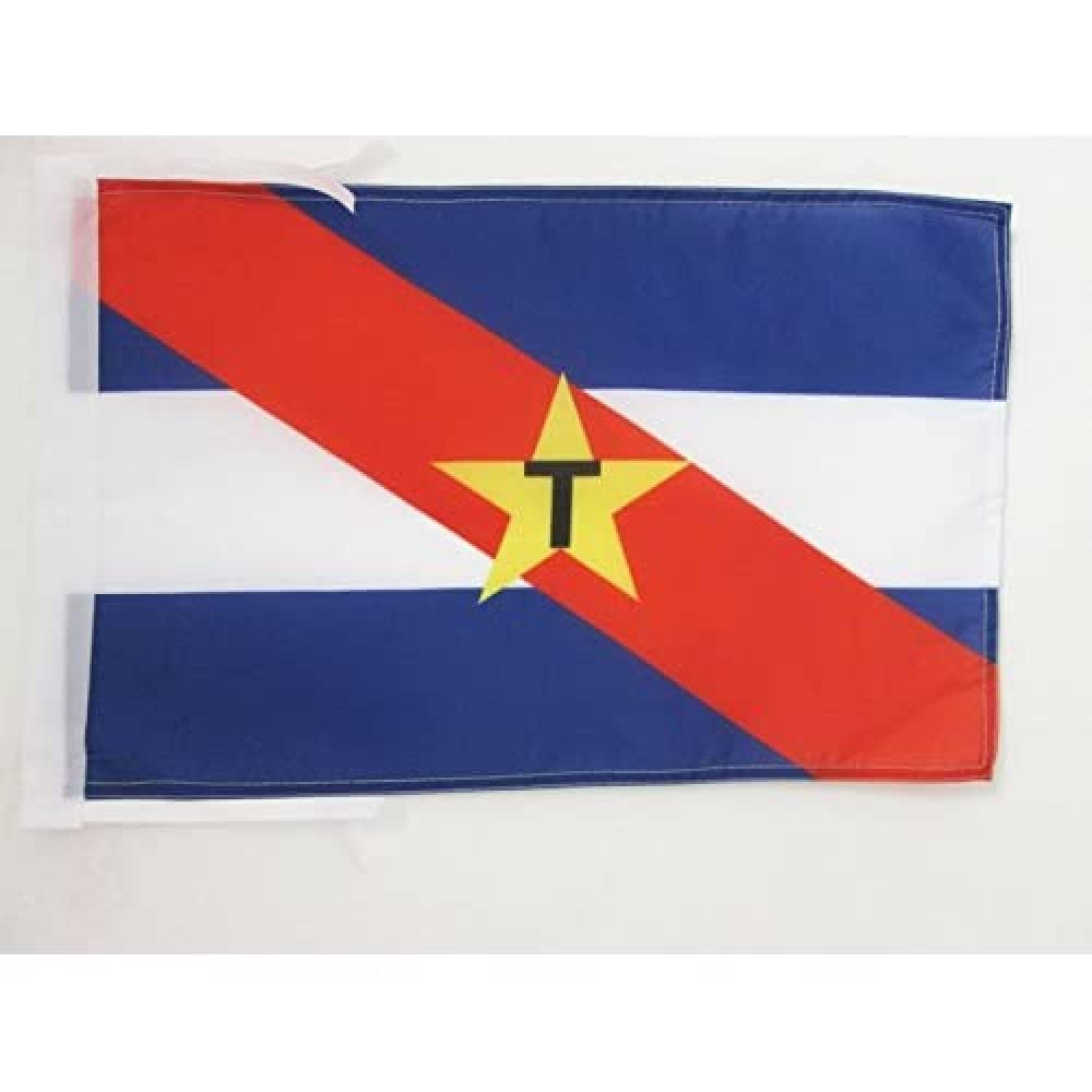 AZ FLAG - Tupamaros of Uruguay Flag - 18'' x 12'' - 100% Polyester MLN-T Small Banner with Two Cords - Fade Resistant - Vivid Colors - 18x12 in - 45x30 Cm