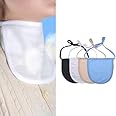 CRAZY ROSA Tracheostomy Cover 4PCS - Trach Care Supplies Kit with Adjustable Neck Shields, Stoma Dust Covers for Laryngectomy, Men Women Unisex Use (Double-layer)
