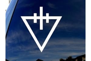 SO COOL STUFF Devil-Wears-Prada Upside Down Triangle - Vinyl - 5" Tall (Color: White) Decal Laptop Tablet Skateboard car Windows Stickers