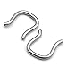 Jovivi 2pcs 14G 316L Surgical Stainless Steel U-Shaped Septum Hanger Retainer Nose Rings with Flared Ends