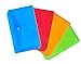 Plastic Envelopes Poly Envelopes - Letter / A4 Size, Purida 12 Pack Plastic Envelope with Snap Button Closure for School Office Home File Storage, 4 Assorted Colors (Red/Blue/Green/Orange)