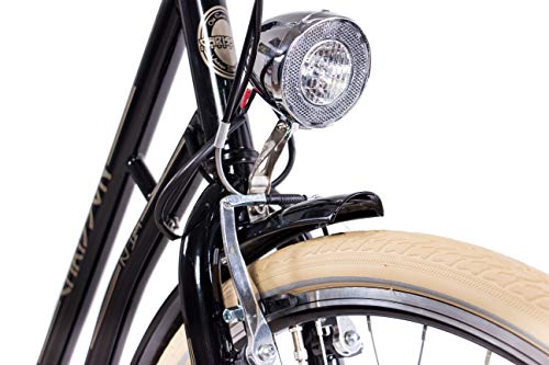 CHRISSON 28 Zoll Retro Citybike Damen - N Lady 7G schwarz - Damen-City-Fahrrad mit Shimano Nexus 7 Gang Nabenschaltung… – Bild 8