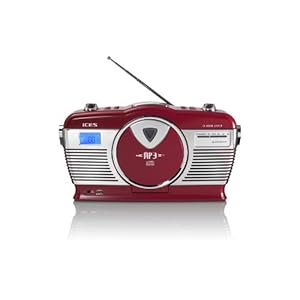 iCES ISCD-33 draagbare retro radio – CD/MP3-speler – 20 titelgeheugens – FM-radio – USB-weergave – 3,5 mm…
