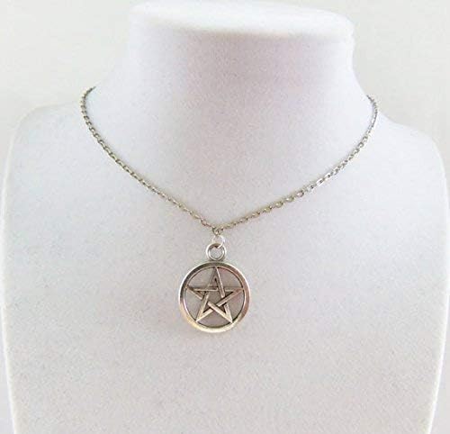 Pentagram Necklace, Pentagram Choker, Chain Necklace, Chain Choker, Wiccan Jewelry, Wicca Necklace, Witchcraft, Pentagram Pendant, Pentacle