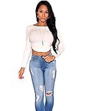 Allegrace Women Sexy Crop Top Shirts Lady Summer Tops