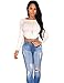 Allegrace Women Sexy Crop Top Shirts Lady Summer Tops