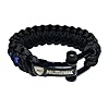 MiliTactical-Thin-Blue-Line-Paracord-Bracelet-Police-Lives-Matter-Sizes-7-8-8-9-AdjustableStainless-Shackle