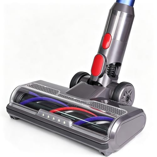 FEVORCS Brush Compatible with Dyson V7 V8 V10 V11 V15 Vacuum Cleaner Accessory Floor Nozzle with 5 Front Lights Wide 26cm