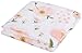Little Jump 3 Sets Nerborn Receiving Blanket and Headband Set Flower Print Baby Swaddle Wrap Floral Baby Blankets for Girls and Boys. (Floral)