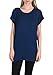 Free to Live 3 Pack Extra Long Tshirts for Women Tunic Tops for Leggings Short Sleeve Tee Shirts (XL, Black, Charcoal, Navy)