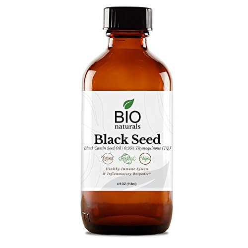 Black Seed Oil Cold Pressed 100% Pure, Virgin, Unrefined Organic, 4 fl. oz. Glass Bottle | 100% Money Back Guarantee