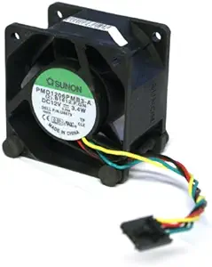 San Ace 60 9G0612P1M031 Computer Case Cooling Fan and Shroud Assembly Or Compatible Fan, For The Dell Optiplex GX620, 745, 755, and SX280 Ultra Small Form Factor (USFF) Systems, 12Volts~0.35Amps, 4-Pin Connector, 60mm x 60mm x 38mm, Compatible Dell Part Numbers: U8679, U1295, JT782, KR024, Compatible Sunon Part Number: PMD1206PMB3-A