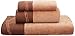 Paseo Road by HiEnd Accents | Barbwire Embroidered 3 Piece Western Rustic Bathroom Towel Set, Mocha Cabin Themed Towels with Embroidery, Lodge Bath Towel, Hand Towel and Finger Towel